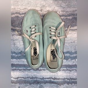 light blue/aqua/teal women’s lightly used vans 6.5